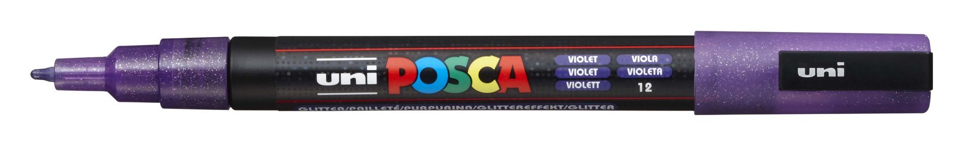 T UNI POSCA Marker PC-3M 0,9-1,3mm 12 violet glitt, 55