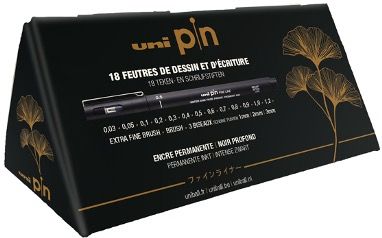 UNI PIN kuitukärkikynä 18 kpl lahjarasia