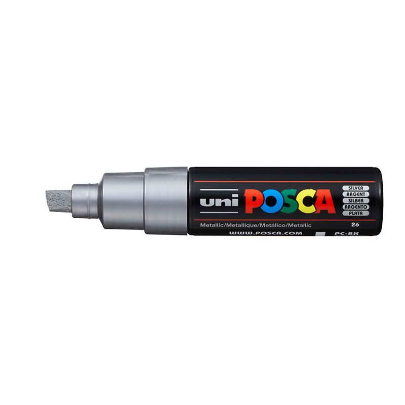 UNI POSCA Marker PC-8K 8mm 26 silver, 805