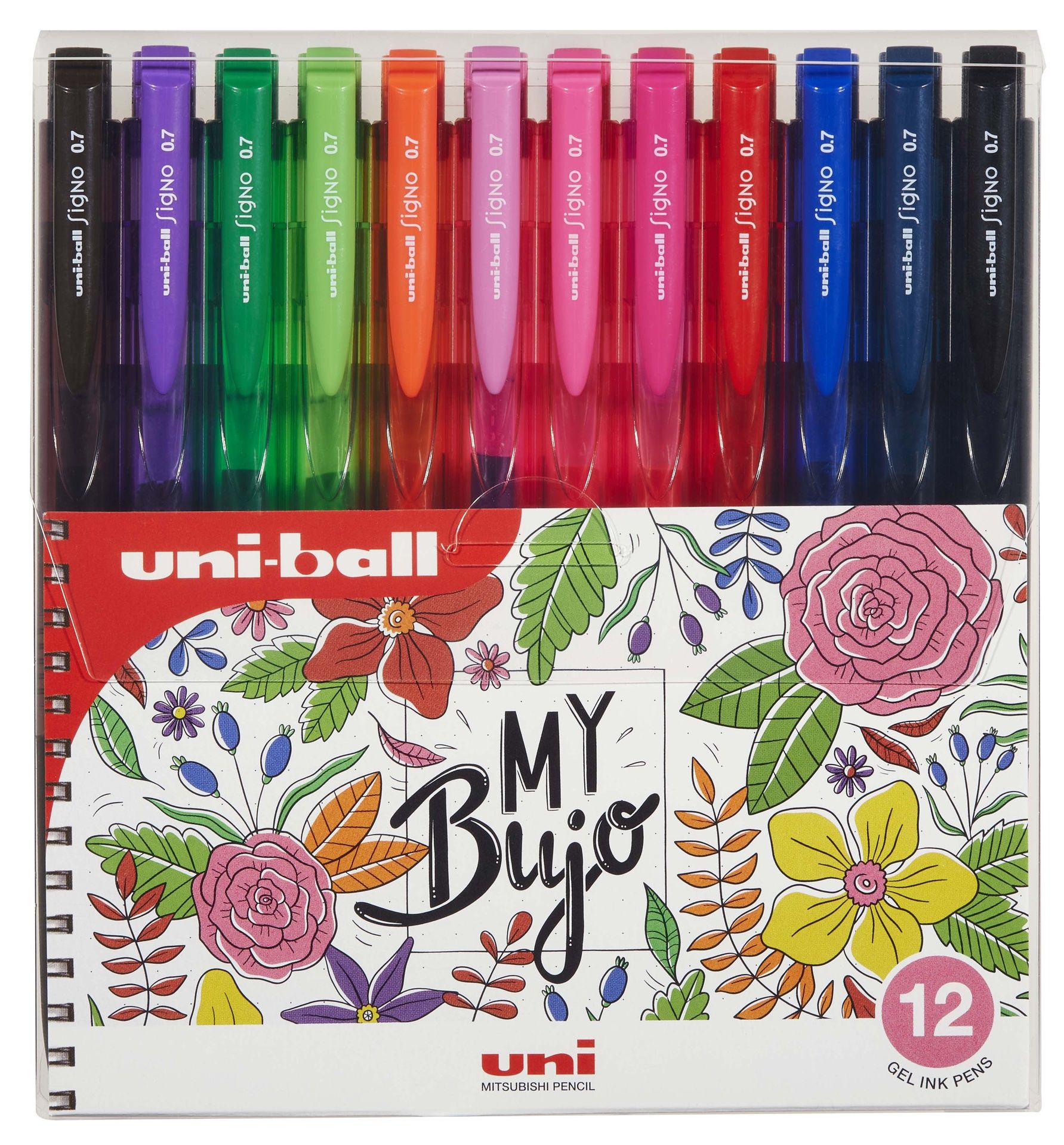 UNI Signo RT1 My Bujo 12 lajitelma Kukat, Geelikynä