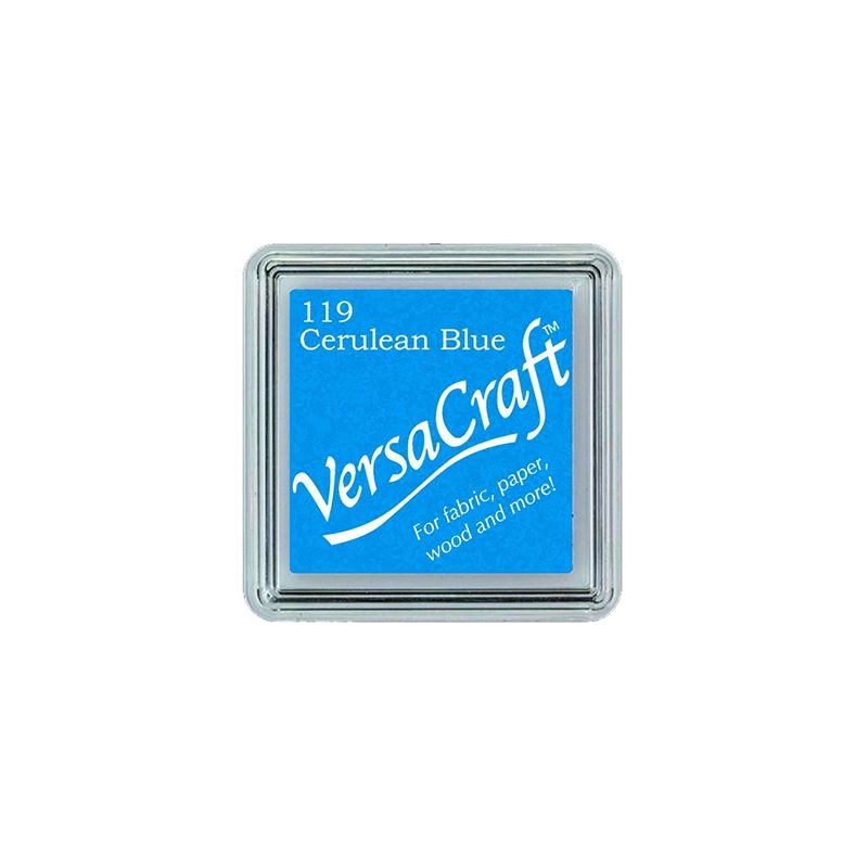 Versacraft Ink Small leimasintyyny 119 CeruleanBlu, keskisininen 2,5 x 2,5cm