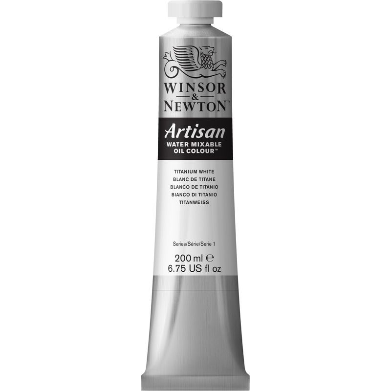 WN Artisan 200ml 644 Titanium white, 200ml vesiliukoinen öljyväri