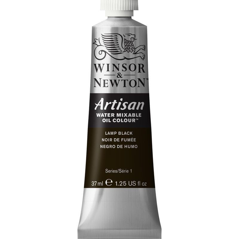 WN Artisan 37ml 337 Lamp black (1) x, vesiliukoinen öljyväri FIAR10