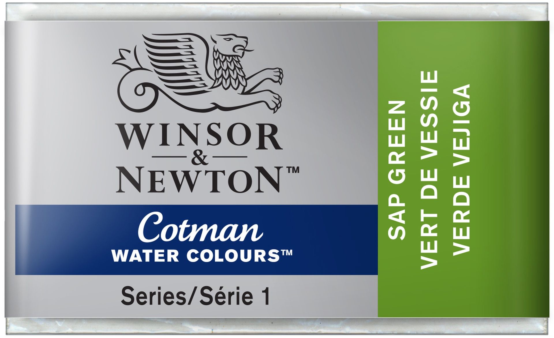 WN Cotman 1/1 (3,4ml) 599 Sap Green, akvarellivärinappi