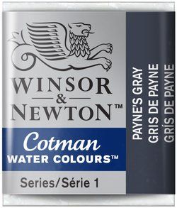 WN Cotman 1/2 (1,7ml) 465 Payne's Gray, akvarellivärinappi x
