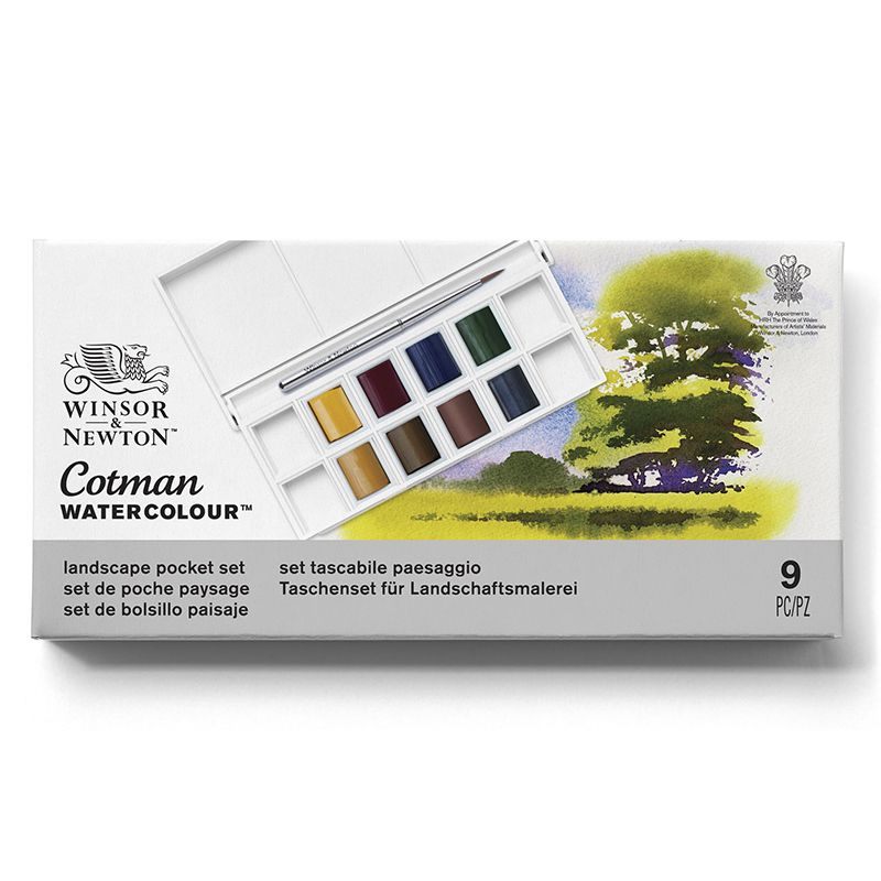WN Cotman Pocket Landscape 8 x 1/2 nappia, akvarellilajitelma