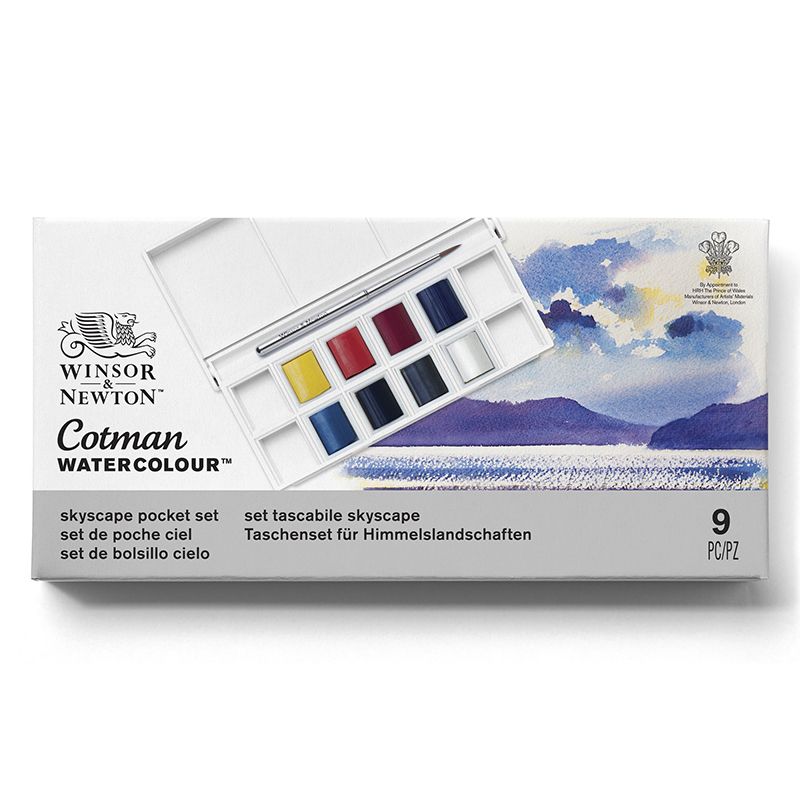 WN Cotman Pocket Skyscape 8 x 1/2 nappia, akvarellilajitelma