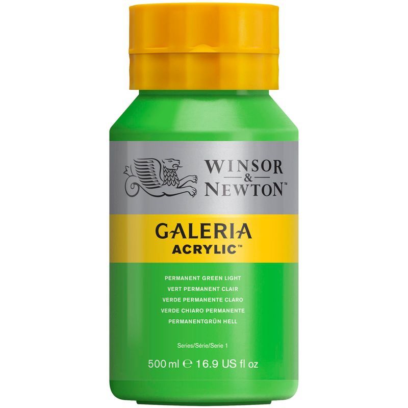 WN Galeria 500ml 483 Permanent green light (1), 500ml akryyliväri