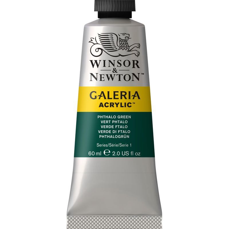 WN Galeria 60ml 522 Phthalo green (1), 60ml akryyliväri