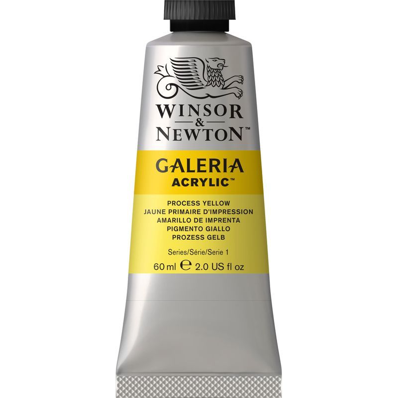 WN Galeria 60ml 527 Process yellow (1), 60ml akryyliväri