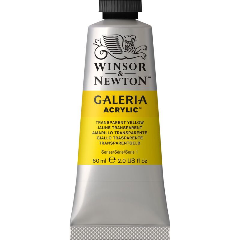 WN Galeria 60ml 653 Transparent yellow (1), 60ml akryyliväri