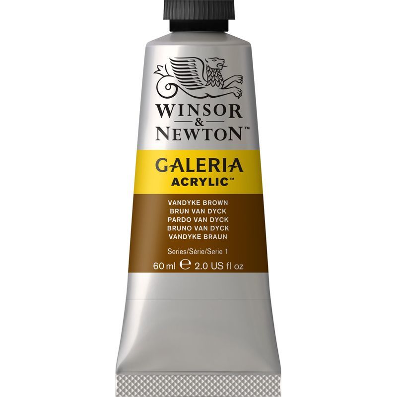 WN Galeria 60ml 676 Vandyke brown (1), 60ml akryyliväri