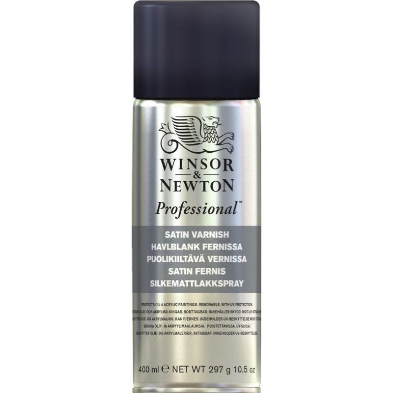 WN Picture varnish satin spray 400 ml, puolihimmeä vernissa uv-absorbentteja