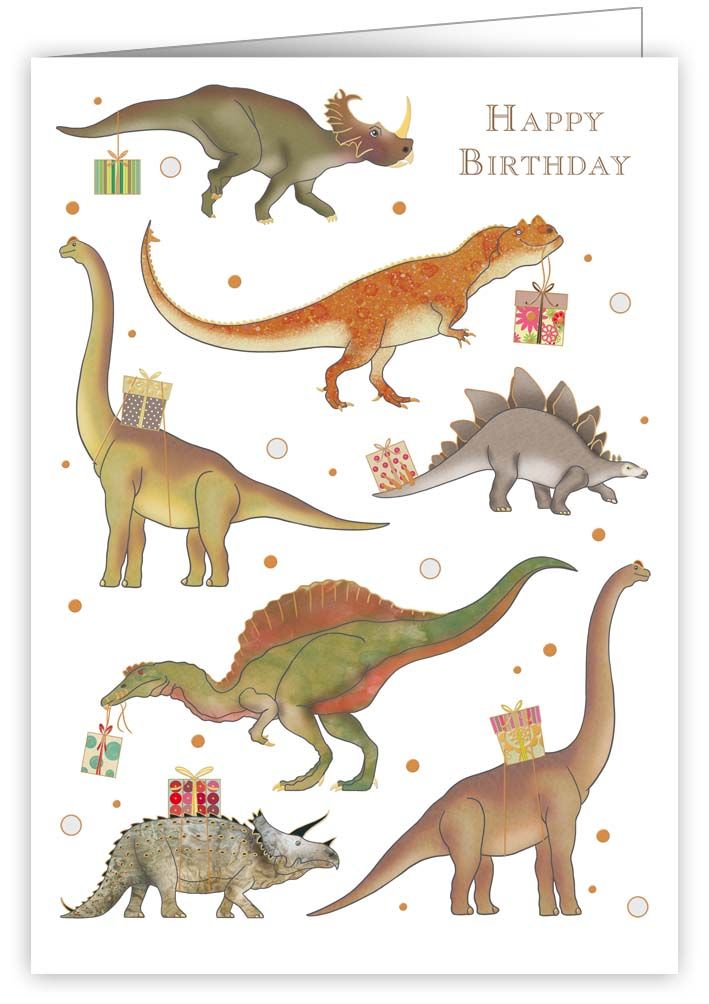 2-osainen kortti Quire - Dinos "Happy Birthday"