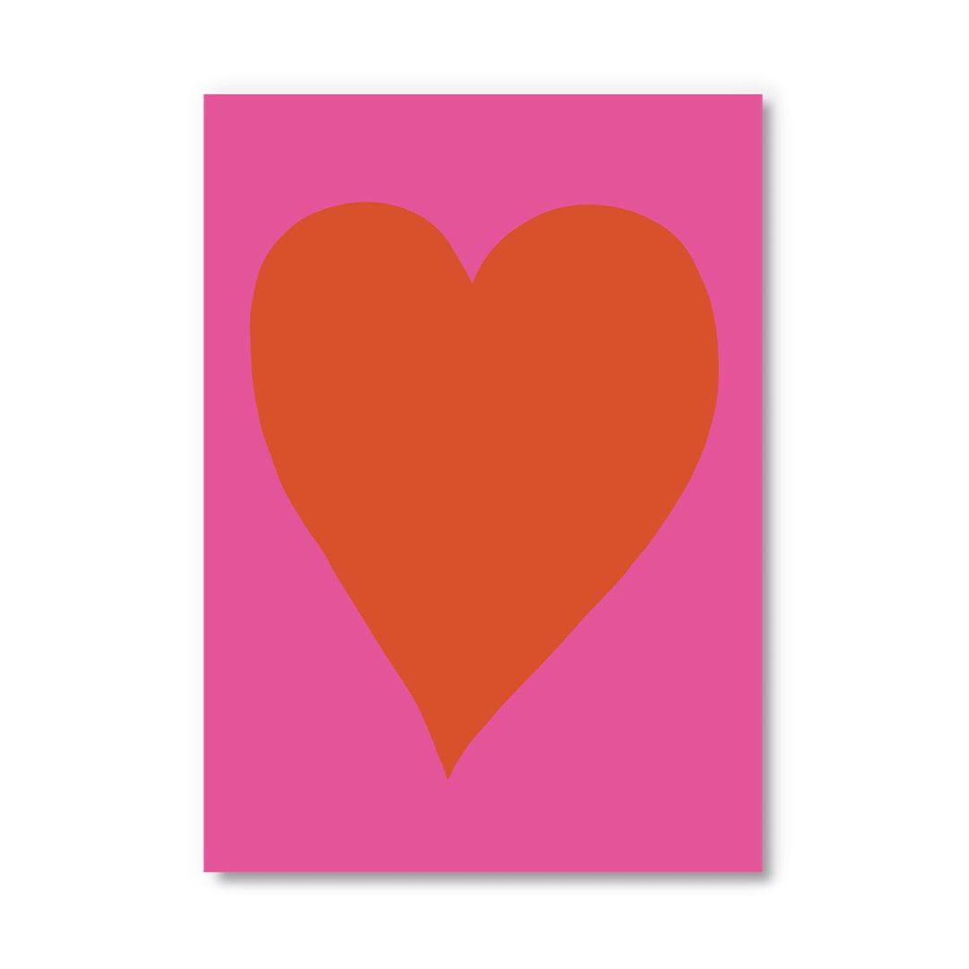 Postikortti Ohh Deer - Neon Heart
