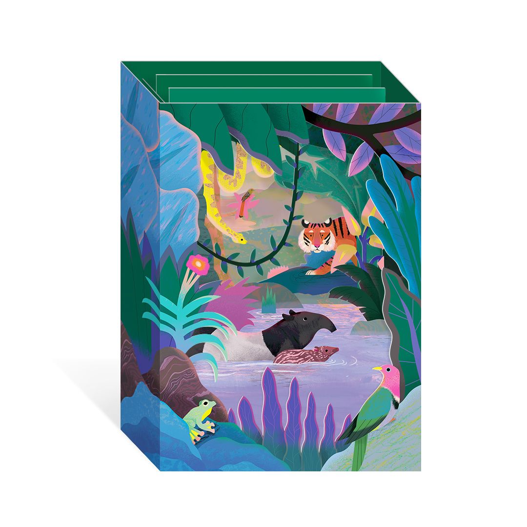 3D-kortti Ohh Deer  - Pop-up Animals of the Sumatran Jungle
