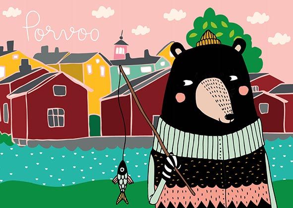 Postikortti Mira Mallius-Porvoo