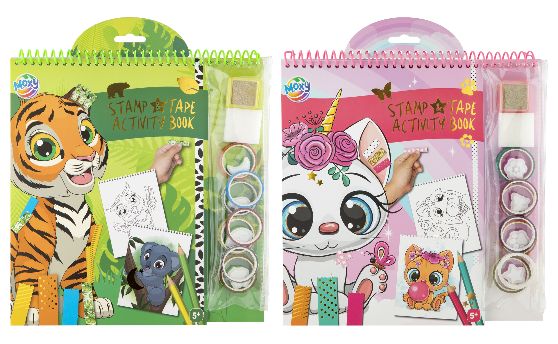 Stamp and Tape Activity Book, 2 ass. size 28x21cm