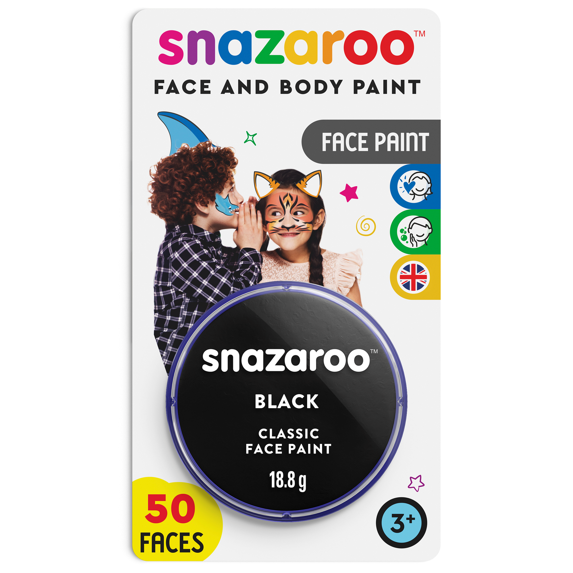 Snazaroo kasvoväri 18ml musta