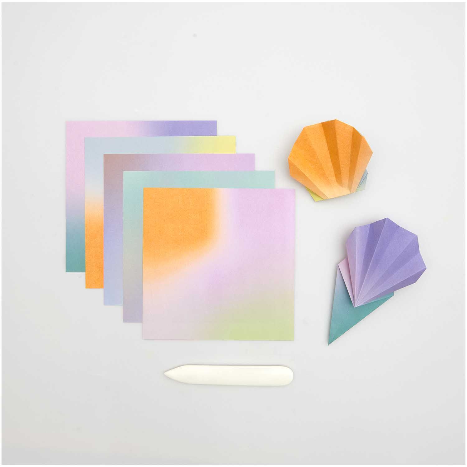 Origamipaperi 50 kpl Rico Design - Blurry gradient