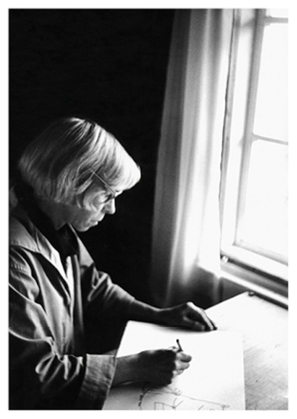 Postikortti Tove Jansson - Ikkunan ääressä