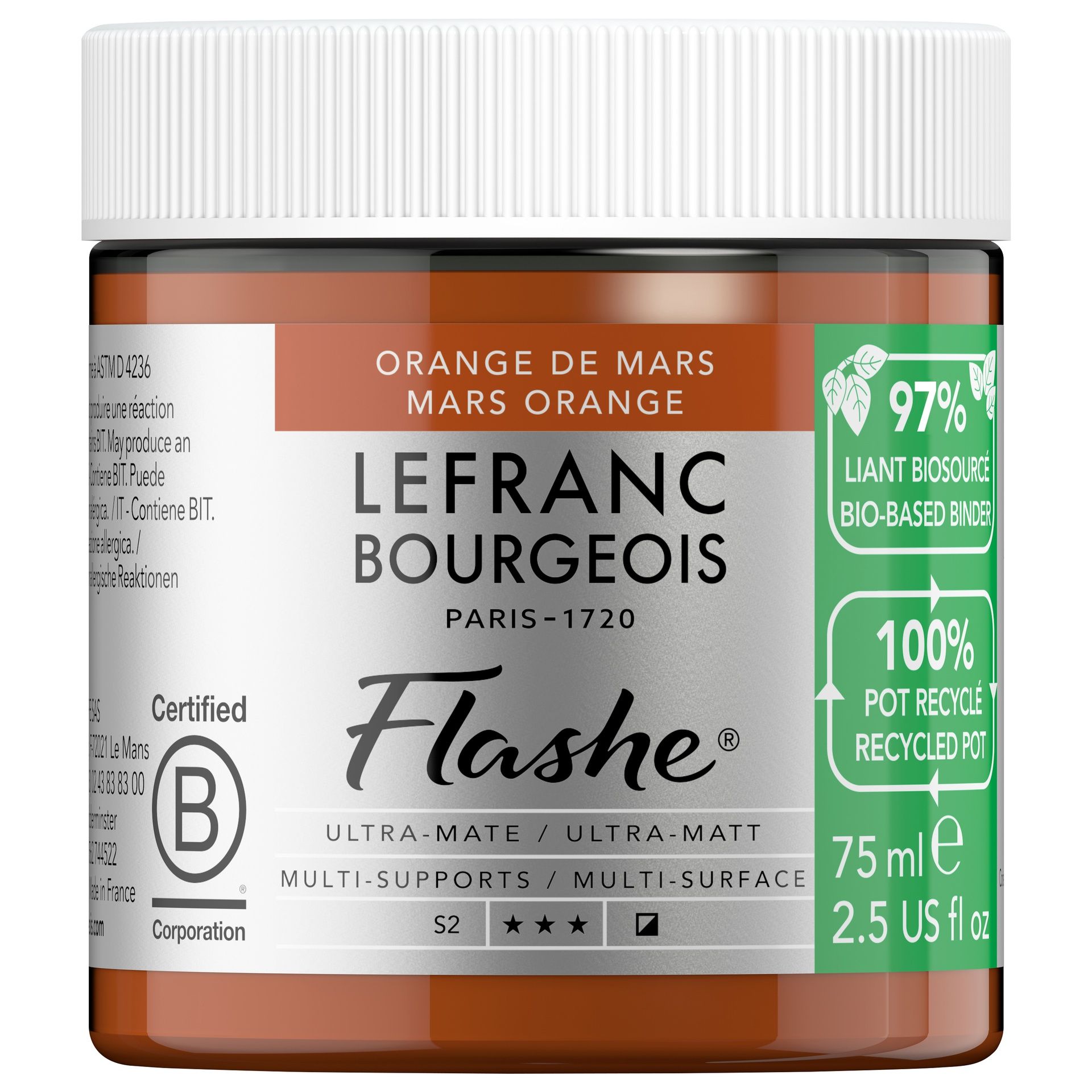 Vinyylimaali 75 ml LB Flashe BIO (307) Mars Orange