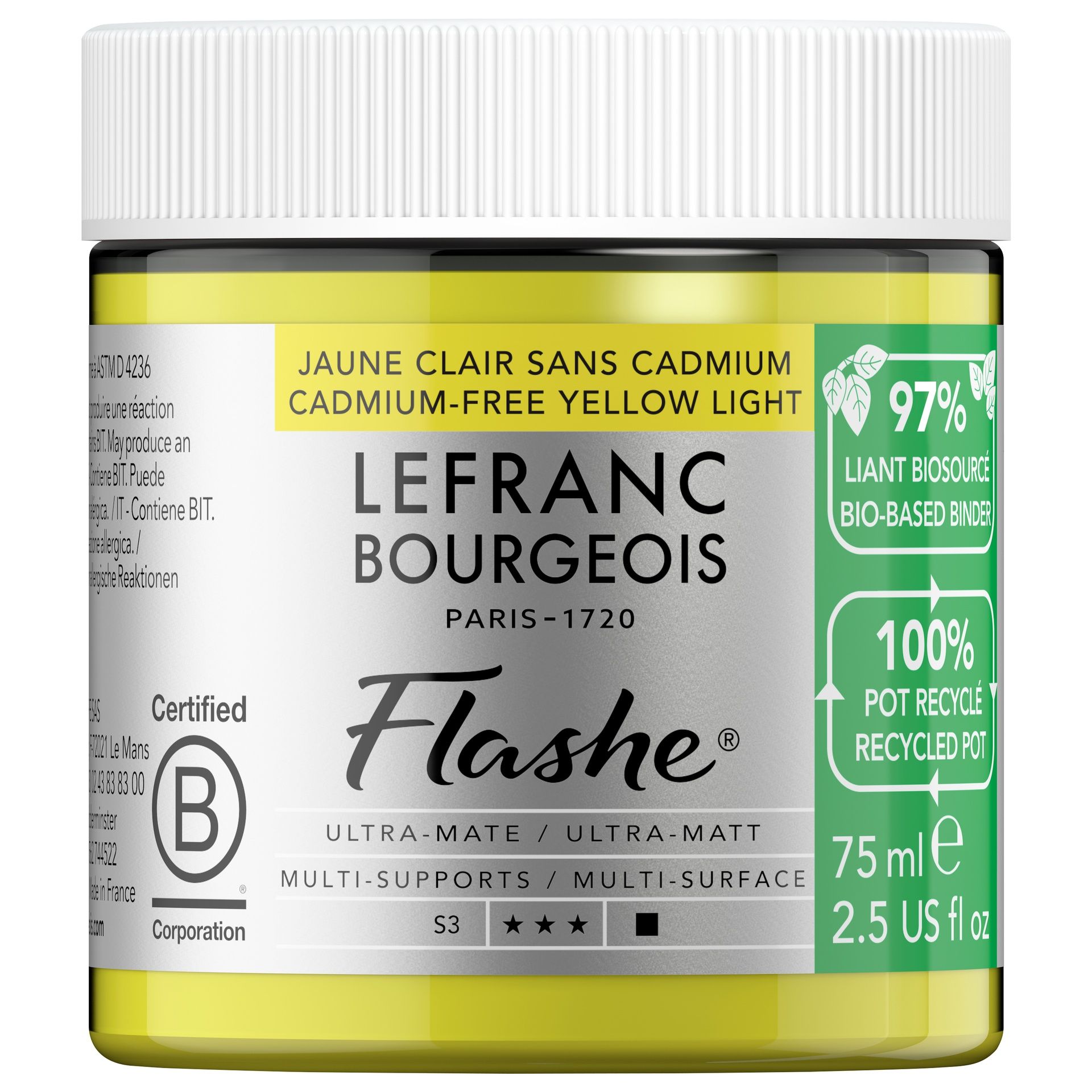 Vinyylimaali 75 ml LB Flashe BIO (889) CadFree Yellow light