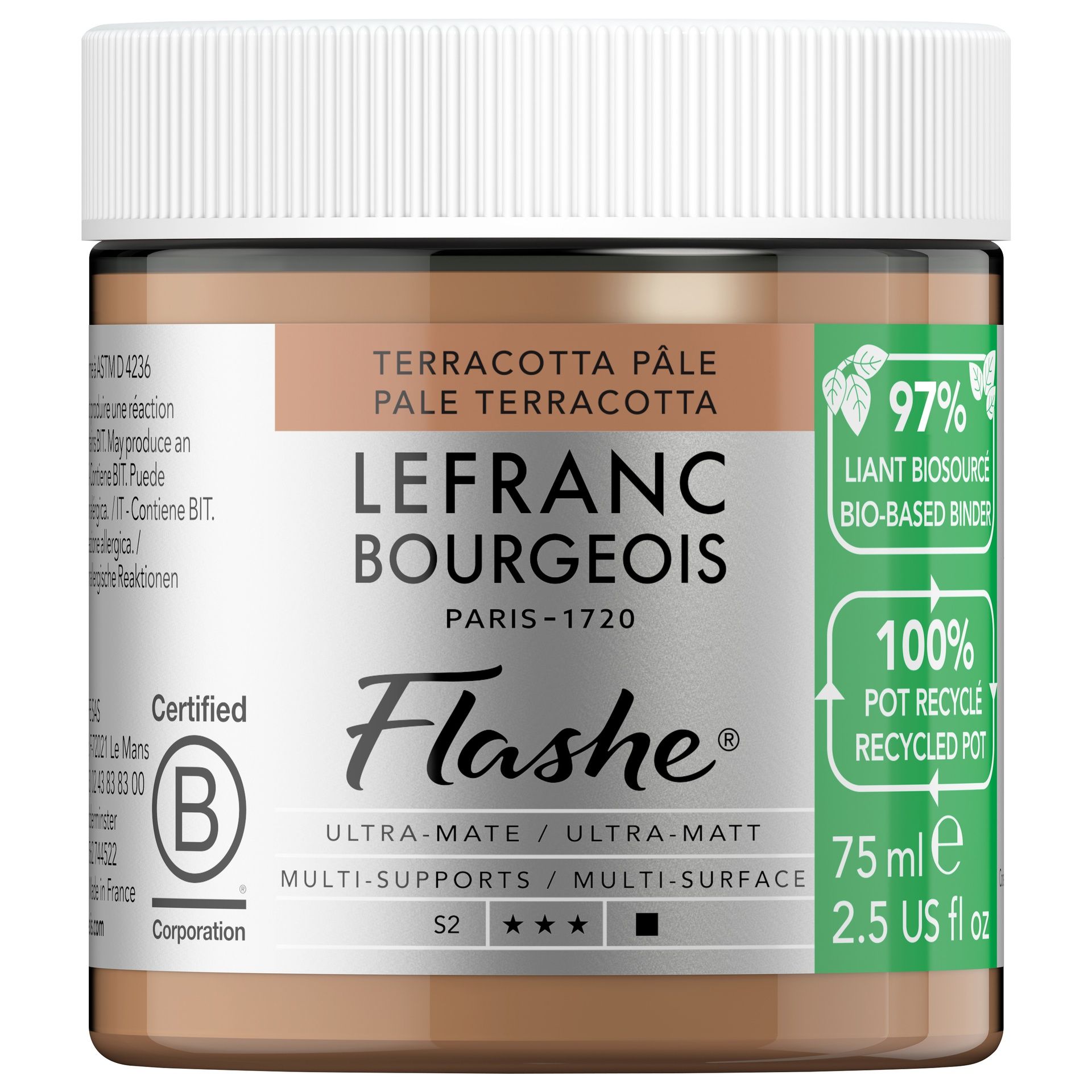 Vinyylimaali 75 ml LB Flashe BIO (861) Pale Terracotta