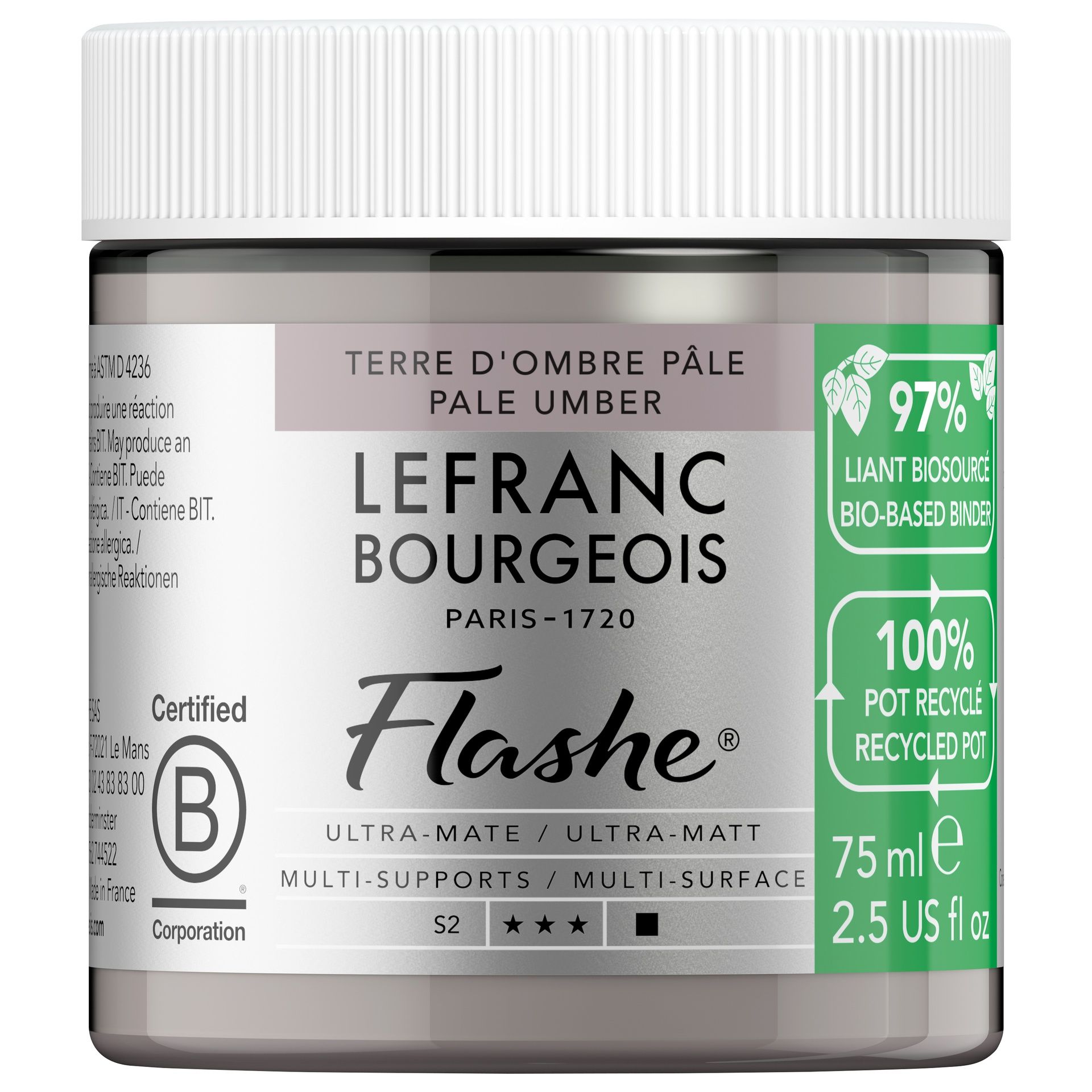 Vinyylimaali 75 ml LB Flashe BIO (862) Pale Umber