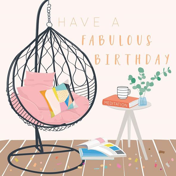2-osainen kortti Belly Button - Have a Fabulous Birthday