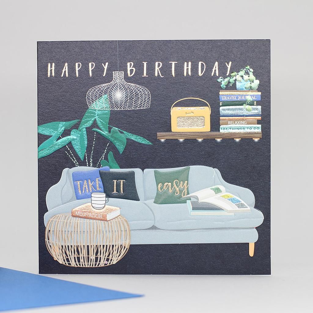 2-osainen kortti Belly Button - Happy Birthday Take it easy