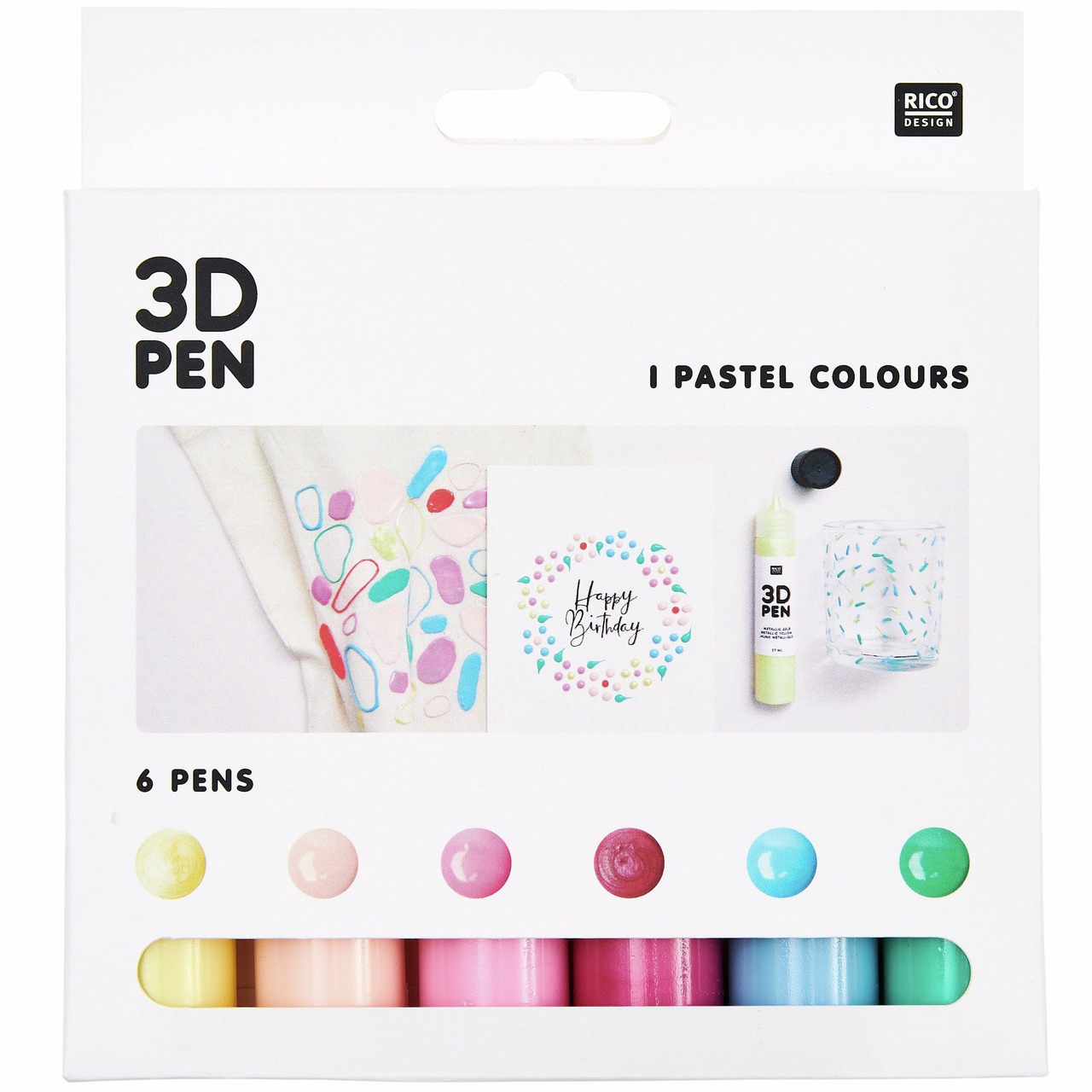 RICO 3D-kohokynälajitelma 6x27 ml Pastel