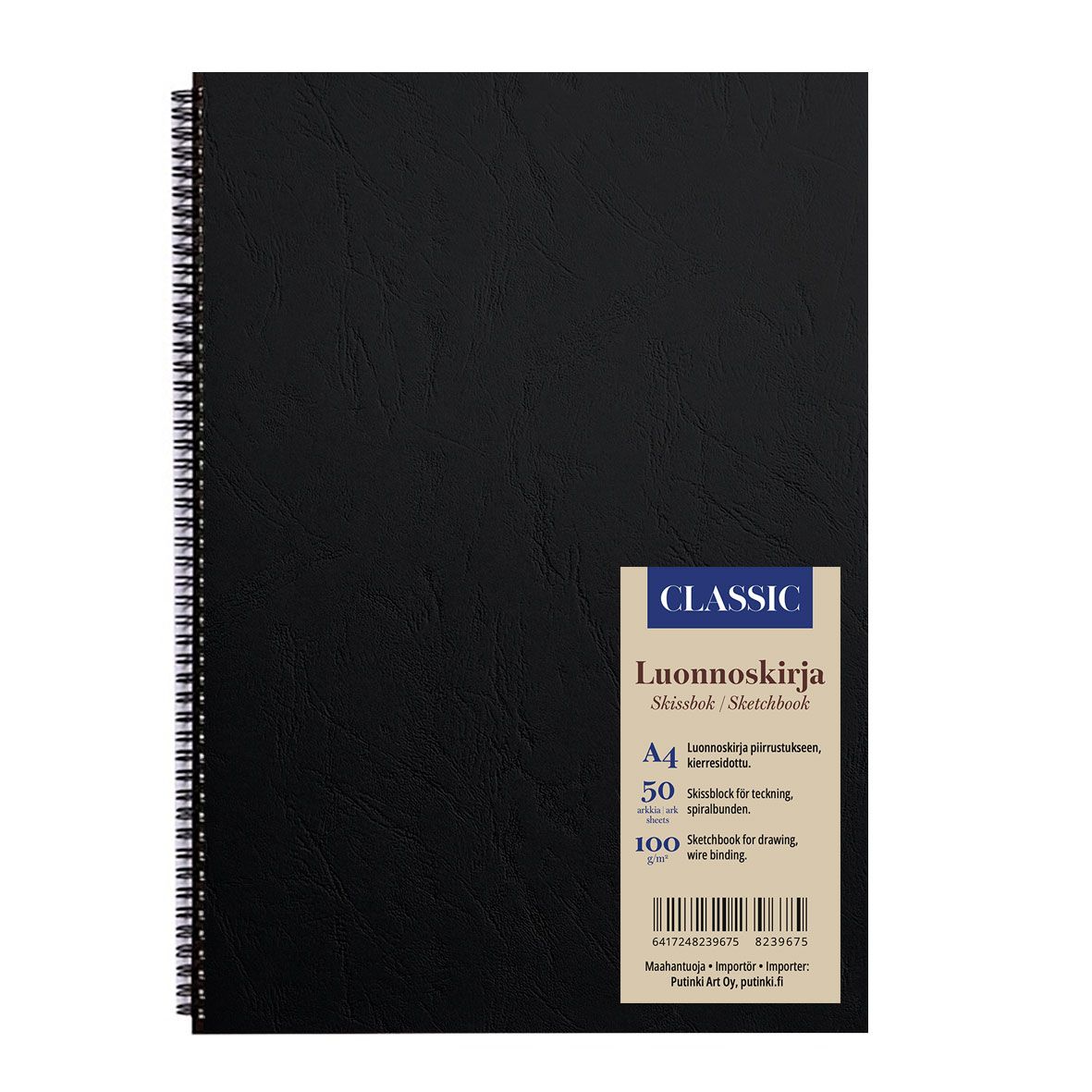 Classic Kierreluonnoskirja A4 50 lehteä 100g
