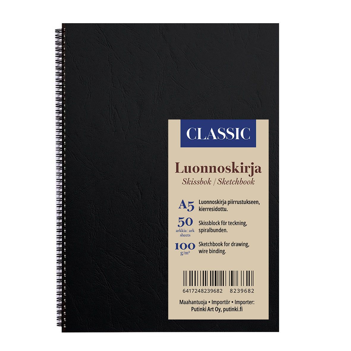 Classic Kierreluonnoskirja A5 50 lehteä 100g