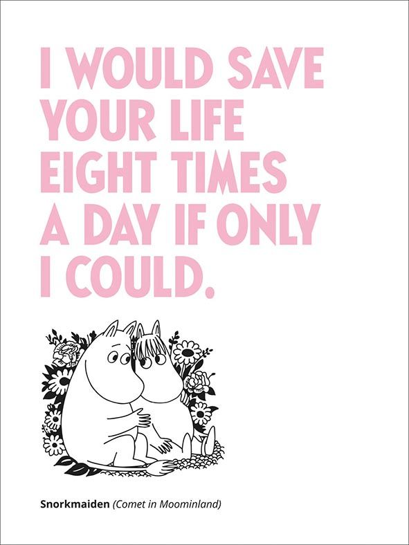 2-osainen kohopainokortti Muumi - I would save your life