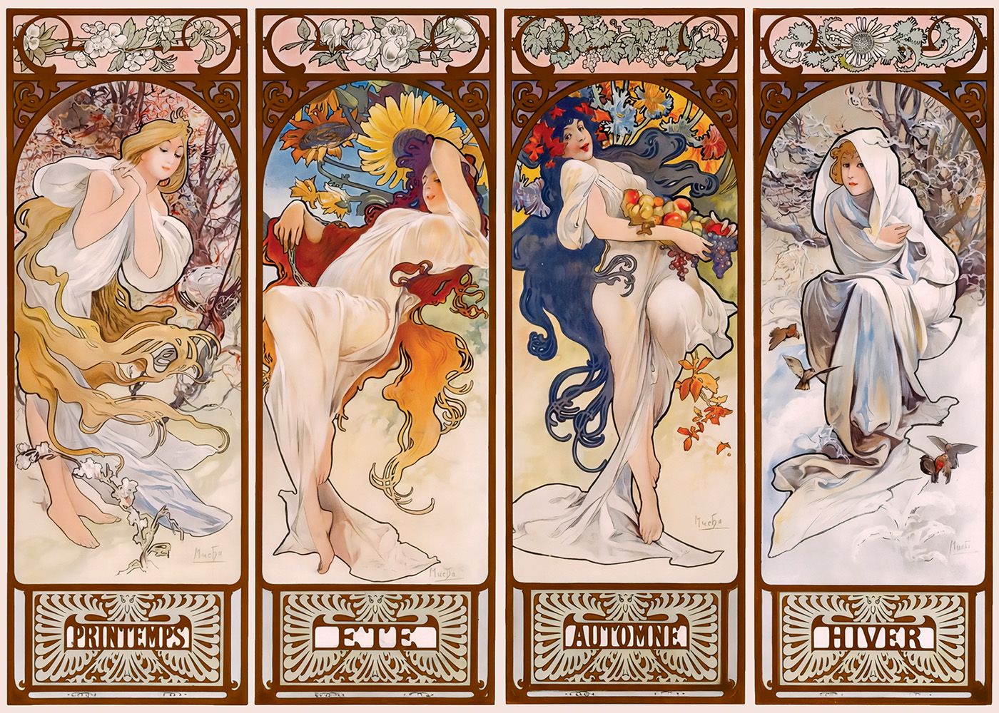 Palapeli 1000 palaa Interdruk - Mucha 1