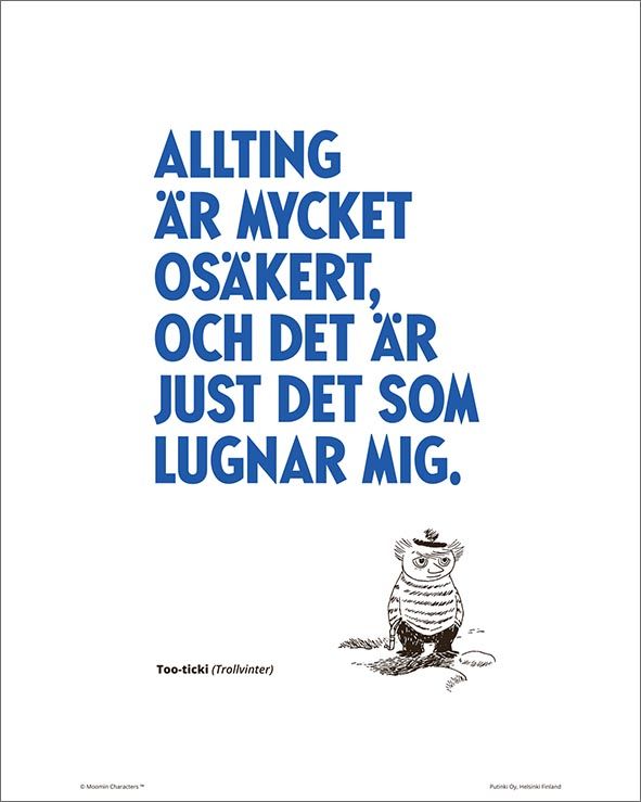 Juliste Putinki Muumi 24x30cm - Osäkert