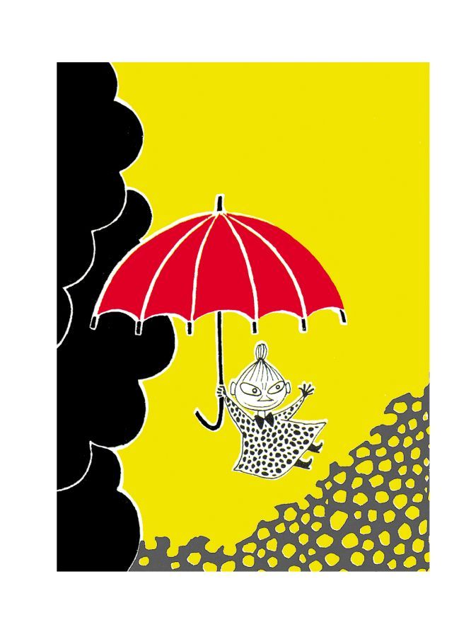 Juliste Putinki Muumi 24x30cm - Pikku Myy ja sateenvarjo
