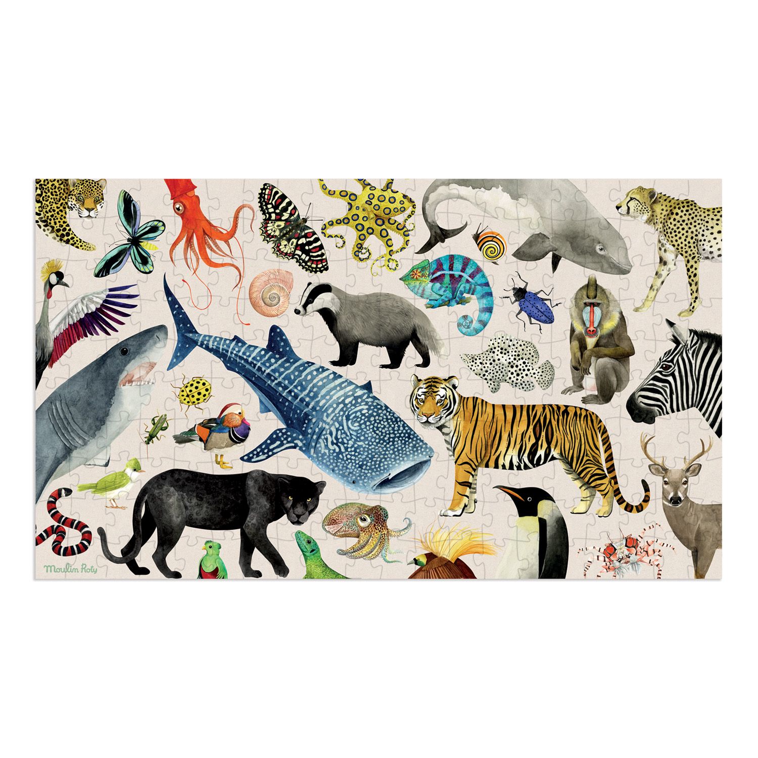 Palapeli 200 palaa Moulin Roty -Animals of the World