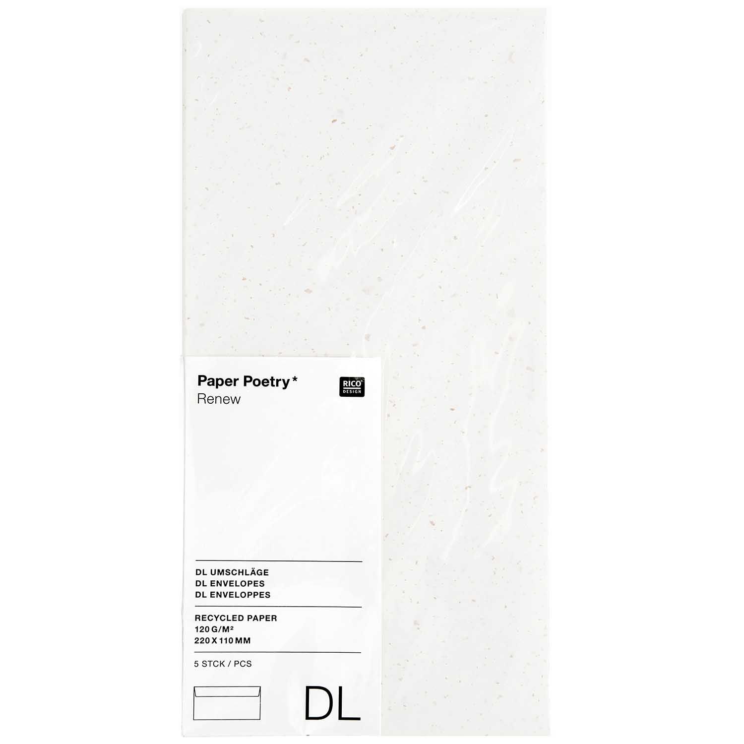 Kirjekuoret 5kp DL Paper Poetry - Ivory