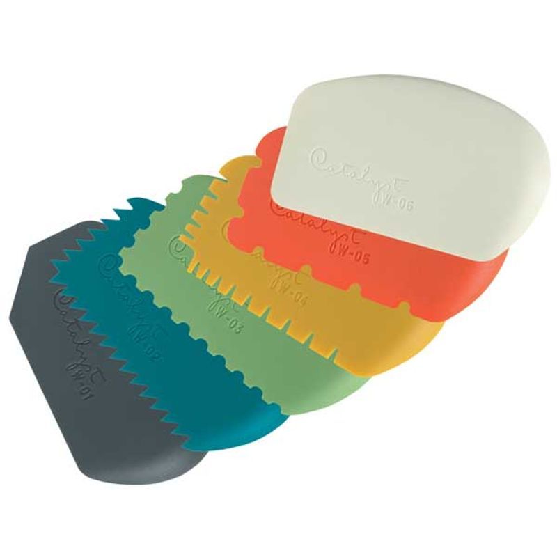 Princeton Wedge kuviointikampa No 6 Valkoinen, silikonia