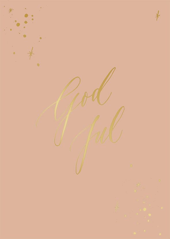 Postikortti joulu Kalligrafiastudio - God jul