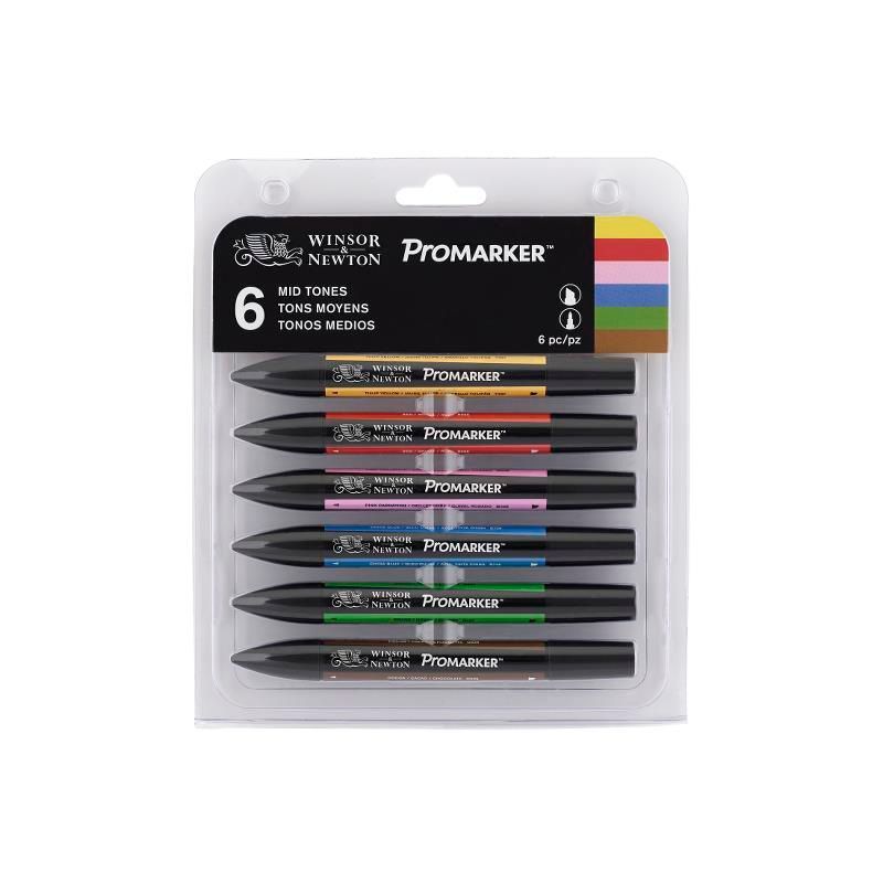 WN Promarker Mid tones 6-lajitelma