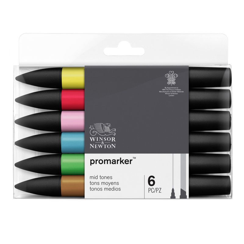 WN Promarker Mid tones 6-lajitelma