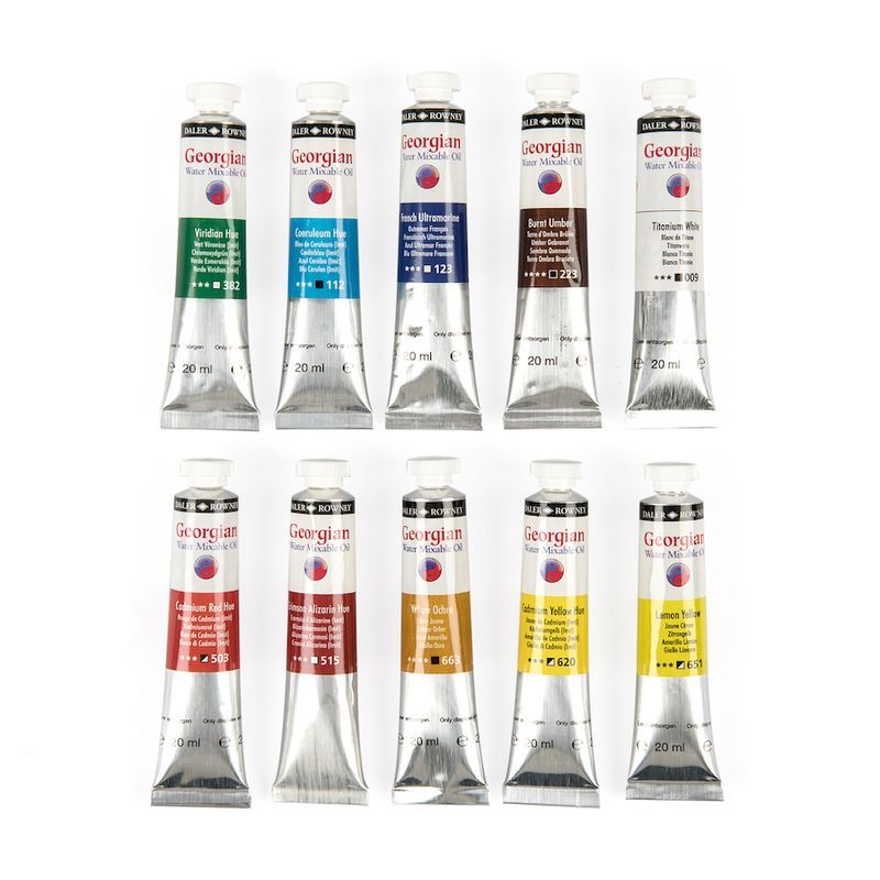 DR Georgian WAMO 200ml 009 Titanium white, 200ml vesiliukoinen öljyväri