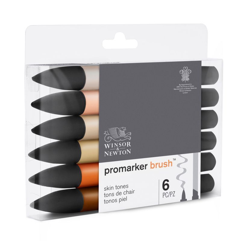 WN Promarker Brush Skin tones 6 Set 1, sivellintussilajitelma
