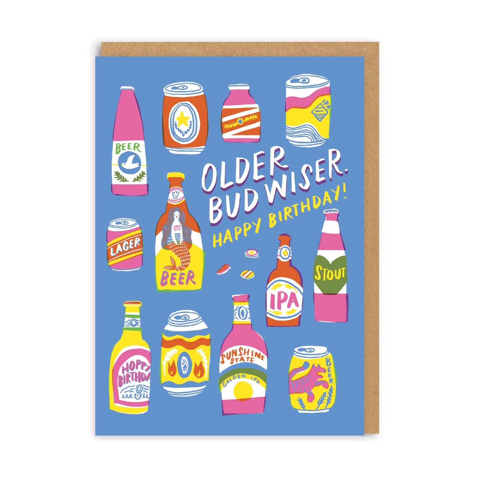 2-osainen kortti Ohh Deer - Older Bud Wiser
