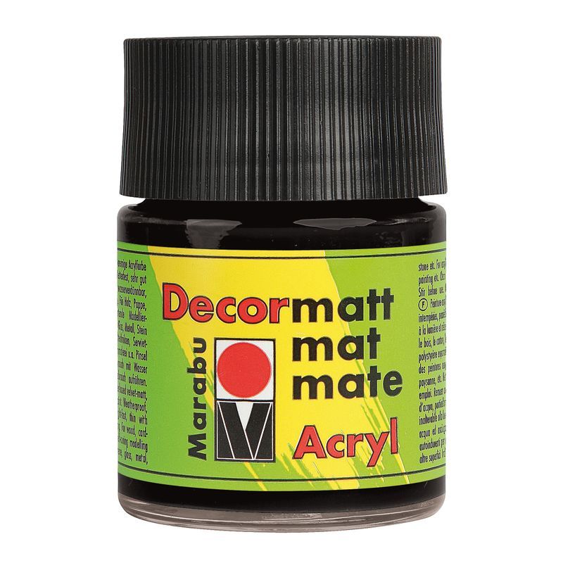 Marabu Askarteluväri matt 50ml 073 Black, Musta