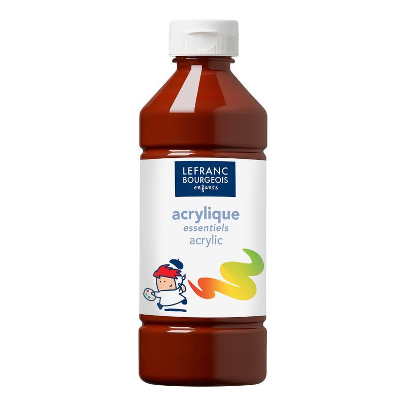 LB Acrylic 500ml 001 White, matta, matta akryyliväri