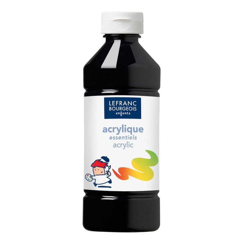 LB Acrylic 500ml 001 White, matta, matta akryyliväri